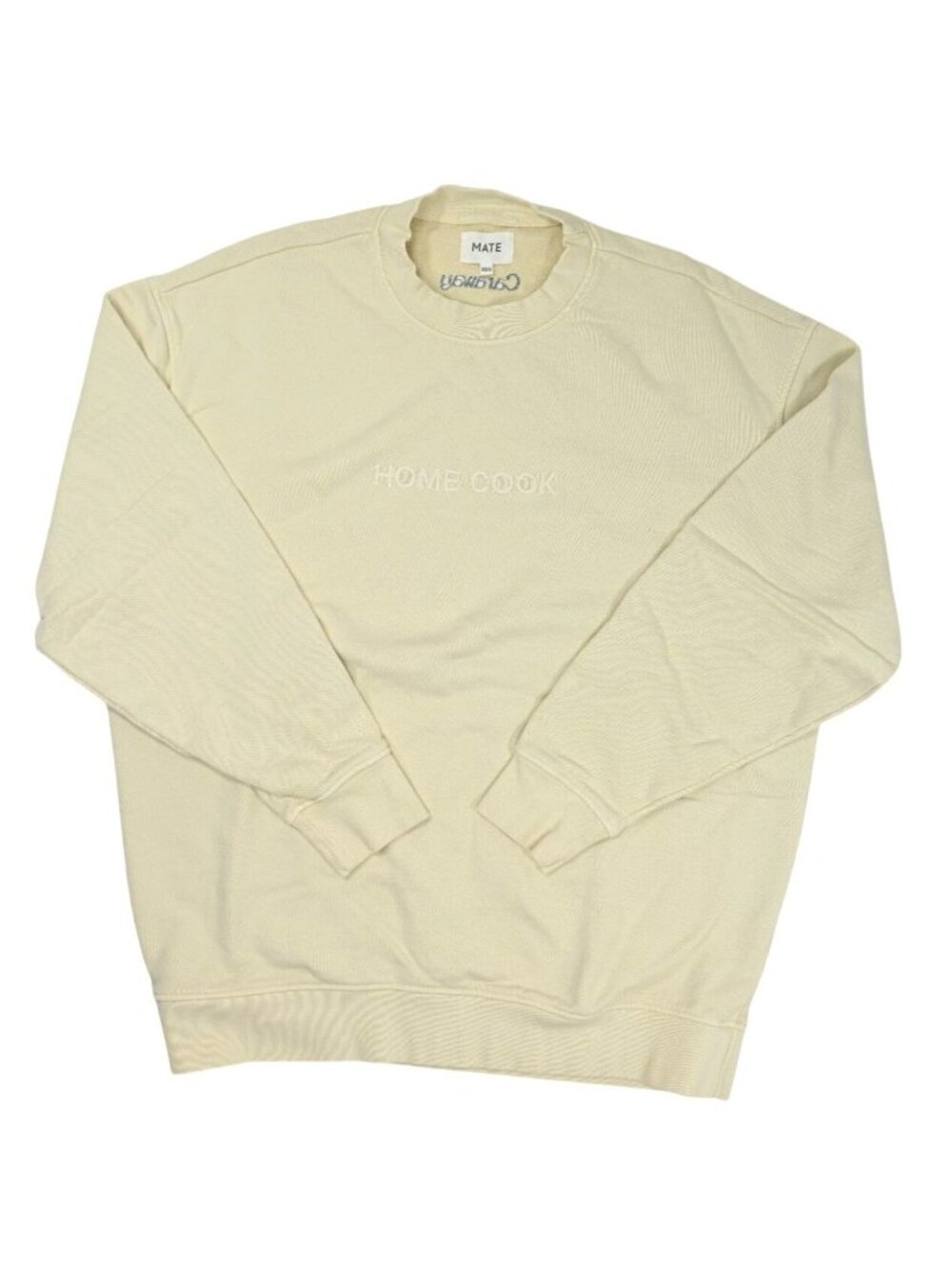 MATE Caraway Home Cook Original Fleece Crew Neck Sweatshirt in Bone
